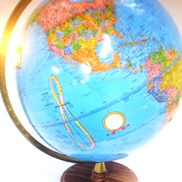 BSM 12" IMPERIAL GLOBE on STAND by George E. Cram Co. Ltd. World MAP Geography - Picture 2 of 13